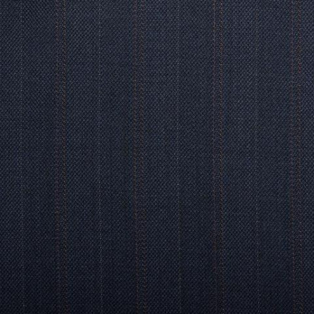 15055 Navy Herringbone With Orange Double Stripe Quartz Super 100